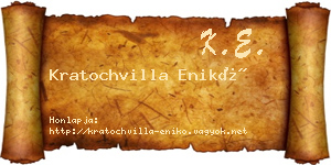 Kratochvilla Enikő névjegykártya